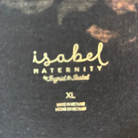 Isabel Maternity Navy Floral Side Ruched Scoop Neck T-Shirt Dress XL New - Picture 4 of 10